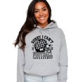 thumbnail image 6 of Sorry I Can't It Is Football Season Hoodie Women Checkered Helmet, Gray Hoodie, S, 6 of 8