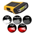 thumbnail image 3 of Faro de gorra giratoria portátil impermeable de 180 gradosMini luz de faro portátil COB Clip-on Hat Inductivo recargables manos libres deportes Gadgets Faro Iluminación para Pesca Red Vogacara OD002429-02B, 3 of 7
