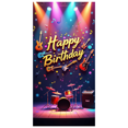 thumbnail image 3 of Musical Theme Happy Birthday Banner with Guitar and Notes Decorations Background Backdrop for Birthday Party Photography Props and Party Decor Supplies, 3 of 4