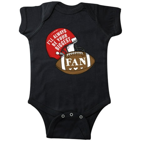 

Inktastic I ll Always Be Your Biggest Fan with Football and Helmet Gift Baby Boy or Baby Girl Bodysuit
