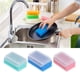 thumbnail image 3 of 5 esponjas de baño antibacterianas para ducha y masaje para bebés y niños (rosa, amarillo, azul, verde y blanco)., 3 of 5