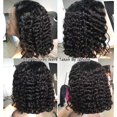 thumbnail image 3 of Deep Wave 13x4 Frontal Bob Wigs Human Hair Lace Front Wig Short Curly Hair 150% Density Pre Plucked with Baby Hair Natural Hairline 16 Inch, 3 of 8