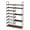 Brown, variant on CozyNestFinds Shoe Rack Organizer, 8-Tier Metal Shoe Rack for Closet Entryway Garage, 26-32 Pairs Tall Shoe Boot Storage Shelf with 15 Hooks, Stackable Large Shoe Stand, Brown