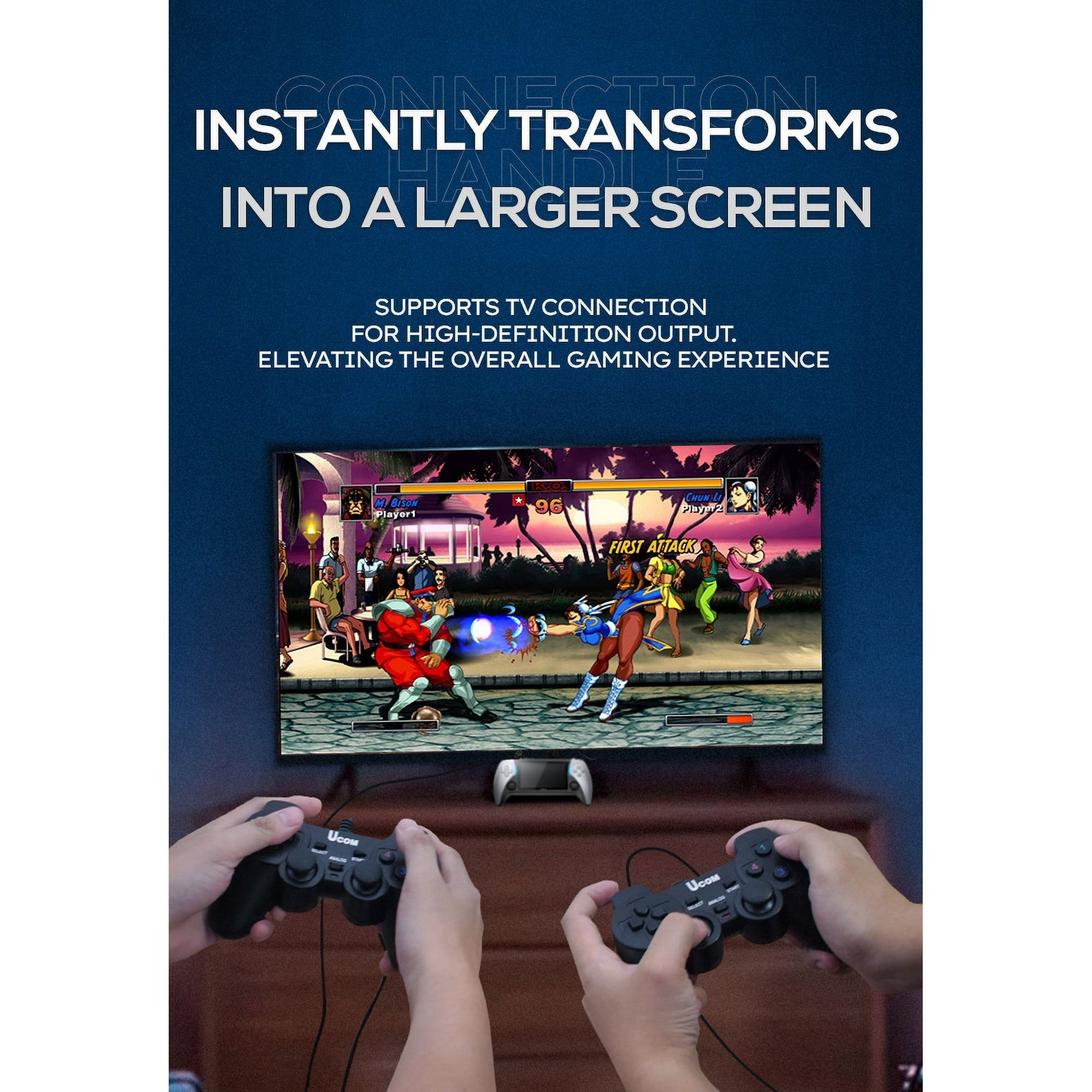 Project X Pocket Gaming Console 4.3-inch High-definition Ips Screen The Console Portable Video Game Player HD Game Console Children's Gifts 64GB-1
