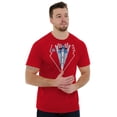 thumbnail image 4 of American Flag Tuxedo Funny July 4th Men's Graphic T Shirt Tees Brisco Brands M, 4 of 6