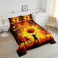 thumbnail image 4 of Erosebridal Basketball Sports Bedding Comforter Set, Flame Basketball Court Down Comforter, Reversible, 4 of 7