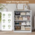 thumbnail image 6 of Afuhokles 4 Drawer Dresser, White Chest of Drawers for Bedroom,Closet Dressers with Drawers for Living Room, Entryway, Hallway, 6 of 7
