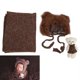 thumbnail image 2 of M Buder 3 Piezas Accesorios de Fotografía para Bebés Recién Nacidos Incluye Gorro de Lana Suave Manta Envolvente y Juguete Ideal para Sesiones de Fotos Regalos Color Café (23 cm / 9.05 inches), 2 of 9