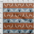 thumbnail image 2 of oneOone Georgette Viscose Fabric Stripe|Bird & Monkey Ikat Printed Craft Fabric BTY 42 Inch Wide, 2 of 4