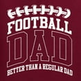 thumbnail image 5 of Wild Bobby, Football Dad Better Than a Regular Dad Father's Day Unisex Crewneck Sweatshirt, Maroon, Medium, 5 of 6
