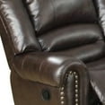 thumbnail image 3 of Benzara Individual Fun Bonded Leather & Plywood Recliner/Glider in Brown, 3 of 5