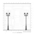 thumbnail image 4 of Livex Lighting Oxford 2 Light Outdoor 2 Head Post, 4 of 4