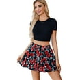 thumbnail image 2 of Women'S Pleated - Skirt Basic Casual High Waisted - Flared Mini - Skirts Red & Blue L, 2 of 8