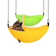 thumbnail image 1 of Cama para hámster de plátano, hamaca para animales pequeños, cama cálida, jaula para casa, nido, accesorios para hámster, planeador del azúcar, hámster, pájaro pequeño, mascota (verde + Ye, 1 of 5