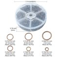 thumbnail image 4 of 1 box Iron Jump Rings set Mixed Sizes Open Jump Rings Round Ring Red Copper 18~21 Gauge 4~10x0.7~1mm Inner Diameter: 2.6~8mm 10g/size 6 sizes 1000pcs/box, 4 of 6