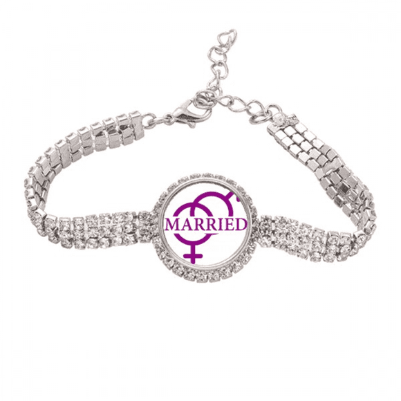 Marriage Faly Status Men Women Tennis Chain Anklet Bracelet Diamond Jewelry