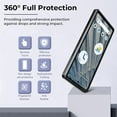 thumbnail image 3 of Black Case for Google Pixel 7a, Shockproof Military Grade Drop Protection, Anti-Fingerprint, Google Pixel 7a Phone Cases with Clear Back & Soft Black Edge Slim Silicone Cover, 3 of 12