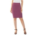 thumbnail image 2 of AUNVITO Women Summer High Waist Bodycon Skirt with Shiny Thread, Stretchy Nylon & Spandex, Elegant Slim Fit Mid-Length Pencil Skirt, 2 of 7