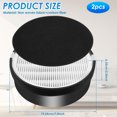 thumbnail image 2 of 2 Pcs Carbon Fiber LV H132 RF Replacement Filter High Efficiency Filter Replacement Compatible with LV H132 Purifier for Smell Removal, 2 of 11