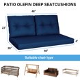 thumbnail image 2 of WINSOON 48 x 24 Inch Outdoor Loveseat Cushion Set-Navy Blue, 2 of 4