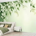 thumbnail image 2 of Peel and Stick Wallpaper Spring Blossom Floral Minimalist White 3D Botanical Mural White Modern Art Wall Mural Decor Self Adhesive and Removable 69in x 98in, 2 of 8