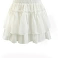 thumbnail image 6 of ZACPNCV Skirts for Girls Mini Little Festival Ruffle High Cut Cheerleader Cosplay Plain Skort Girls White 10-11 Years, 6 of 9