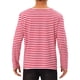 thumbnail image 3 of Camiseta de rayas INSPIRE CHIC para hombre, cuello redondo, de manga larga, básica, talla 2XL, roja y blanca, 3 of 6