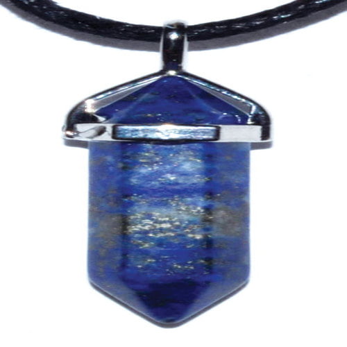 7 Chakra Blue Lapis Lazuli Crystal Pendant Double Terminated Stone Necklac Reiki 