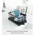 thumbnail image 4 of Yamazaki Home  Wire Dish Rack, Steel, Holds 17.6 lbs - L 9.06 x W 16.54 x H  6.69 inches Black Black Finish, 4 of 8