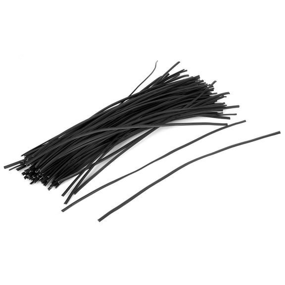 Plastic Shell Package Reusable Twist Ties Cable Wires Black 100pcs