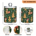thumbnail image 5 of Yayeee 4 Pack Qtip Holder Bathroom Cotton Swab Canister with Lid Clear Dispenser Set, Beige Christmas Gingerbread, 5 of 6