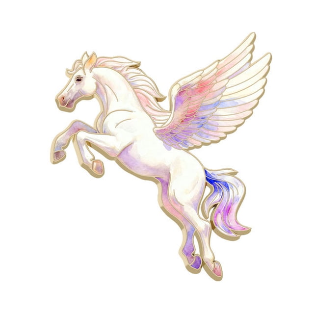 Broche de caballo esmaltado con diseño de caballo volador, insignia del año del caballo, pin del zodiaco, atuendo, bolso, decoración, insignia, regalo