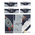 thumbnail image 3 of Kitchen Cafe Valance Curtain for Small Windows,Outer Exploration Rocket Spaceship Rod Pocket Short Valances Moon Night Dark Window Treatment Panel for Living Room/Bedroom/Bathroom,60x18in, 3 of 9