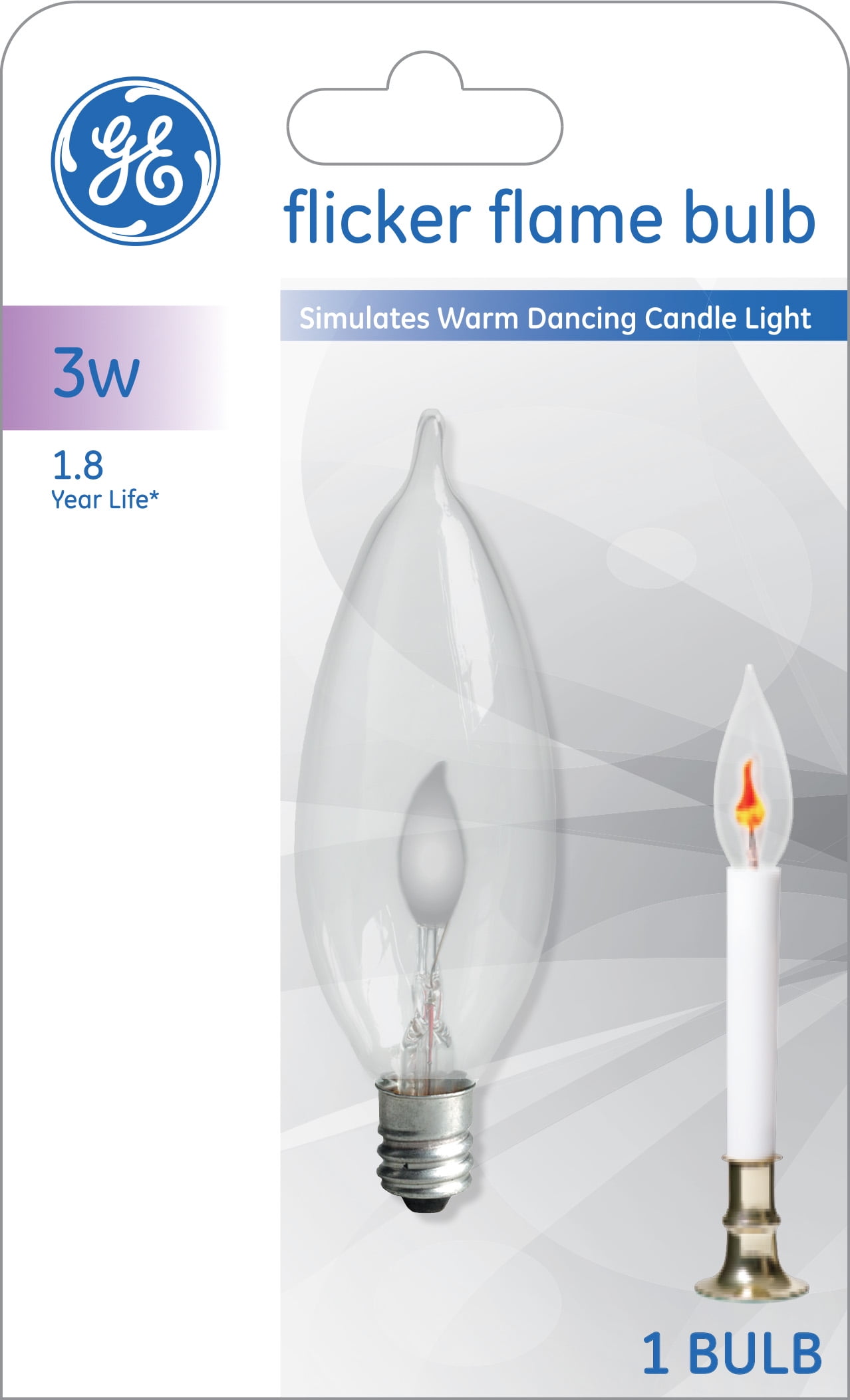 Ge flicker flame sale bulb