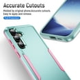 thumbnail image 2 of Dteck for Samsung Galaxy S24 Case, Full Body Heavy Duty Rugged Shockproof Protective Phone Cover with Tempered Glass Screen Protector and Camera Lens Cover,Mint+Pink, 2 of 7