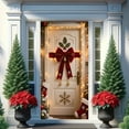 thumbnail image 4 of ToyKingdee Merry Christmas Door Cover Holiday Front Porch Door Banners Decoration Christmas Tree Ornaments for Sign Background Holiday Party Indoor Outdoor Decor, 4 of 7