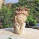 thumbnail image 2 of Maceta de resina con cara de niña, jarrón decorativo, escultura, centro de mesa Estilo B, 2 of 9