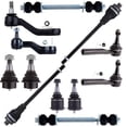 thumbnail image 2 of SCITOO 12pcs Suspension Kit 2 Upper 2 Lower Ball Joints 2 Inner 2 Outer Tie Rods 2 Sway Bars 1 Idler Arm 1 Pitman Arm fit for Cadillac for Chevy for GMC Series 2002 2003 2004 2005 2006 ES3493 ES3488, 2 of 4