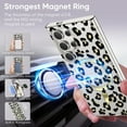 thumbnail image 3 of Magnetic Designed for Samsung Galaxy S22 Case Clear Compatible with MagSafe Cute Leopard Print Pattern Soft TPU Bumper Shockproof Anti-Scratch Slim Phone Cover for Samsung Galaxy S22,Black, 3 of 8