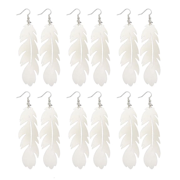 Osdhezcn 6-Pair MDF Sublimation Printing Dangle Earrings Sublimation Blanks Earrings Gift