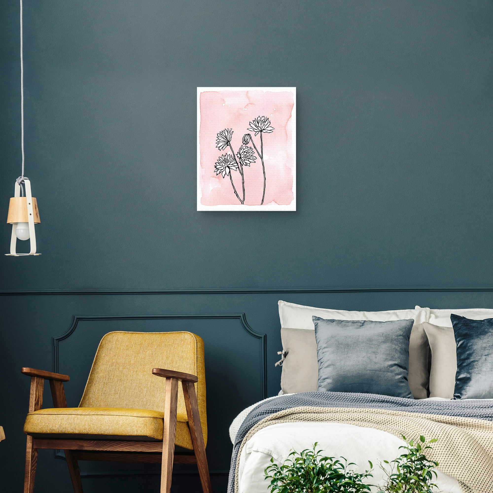 Simple Flowers in Blush by Stephanie Corfee Canvas Art Print
