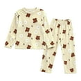 thumbnail image 4 of BILIKEYU Women's Thickened Warm Flannel Pajama Set, Loungewear Sets, Womens Pajamas, Fleece Pants Women, 4 of 4
