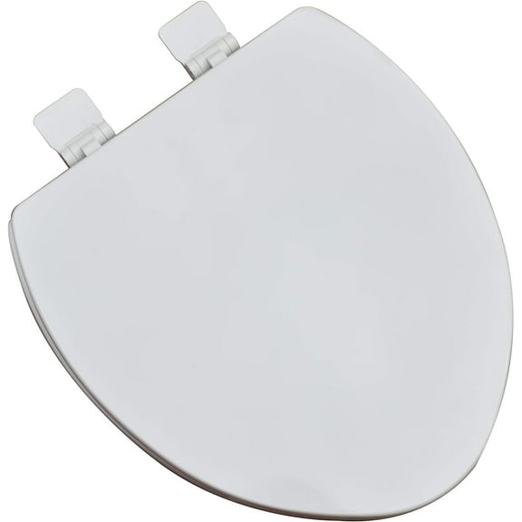 1Q1E10-00 Big'un Oversized 16" Wood Toilet Seat with Vari-Adjust Release N' Clean Lok-Down Hinge and Quik-Lok Mounting Hardware, White