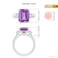 thumbnail image 4 of ANGARA Natural 4 Ct. Amethyst with Diamond Classic Ring in 14K White Gold for Women (Ring Size: 4.5), 4 of 9