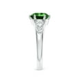 thumbnail image 3 of ANGARA Lab Grown 1.75 Ct Round Emerald Engagement Ring with Lab Diamonds for Women in 14K White Gold (Size-8mm) | May Birthstone, Anniversary, Jewelry Gift for Women | Lab-Grown Emerald Ring, 3 of 7