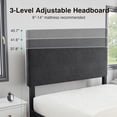 thumbnail image 4 of Novilla Full Size Platform Bed Frame with Velvet Headboard, Full Bed Frame with Wooden Slats Support, Fully Upholstered Mattress Fundation, No Box Spring Needed, Heavy Duty Feet, Easy Assembly, Black, 4 of 8