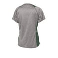 thumbnail image 6 of Sport-Tek Ladies Heather Colorblock Contender V Neck Tee-L (Vintage Heather/ Forest Green), 6 of 6