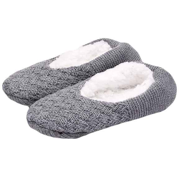 Viveous 1 Pair Winter Warm Slipper Socks with Grippers Cozy House Socks for Adult