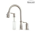thumbnail image 1 of 3-Spray Patterns 1.8 GPM Single Handle No Sensor Pull Down Sprayer Kitchen Faucet with Soap Dispenser in Brushed Nickel, 1 of 1