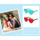thumbnail image 5 of Paquete de 2 gafas de sol sin montura en forma de corazón para mujer, una pieza, translúcidas, 5 of 5